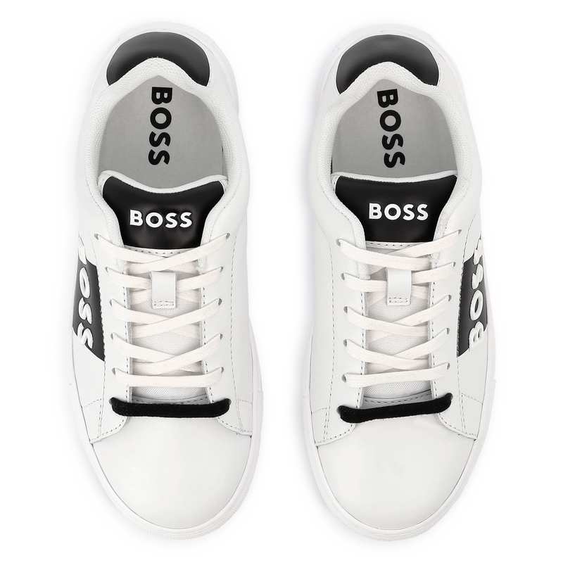 Lace-up leather sneakers