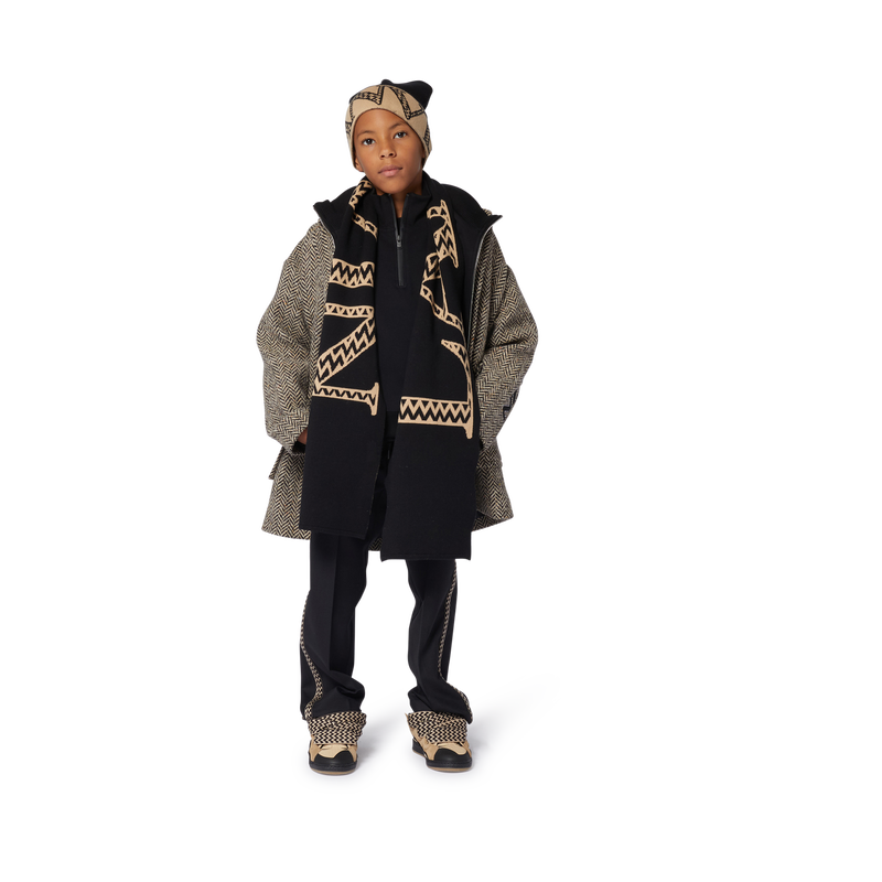 Midi Chevron-Print Coat LANVIN 
                    BOY