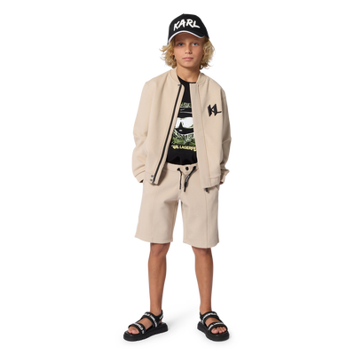 Elasticated Waist Bermudas KARL LAGERFELD KIDS BOY