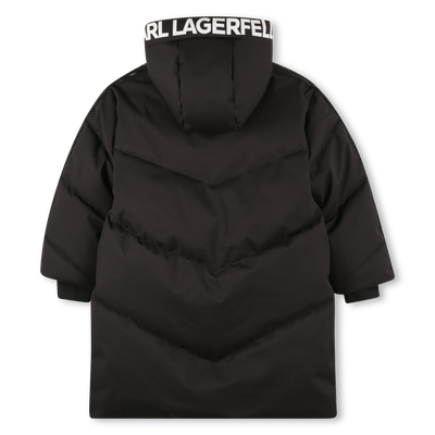 Hooded down jacket KARL LAGERFELD KIDS BOY
