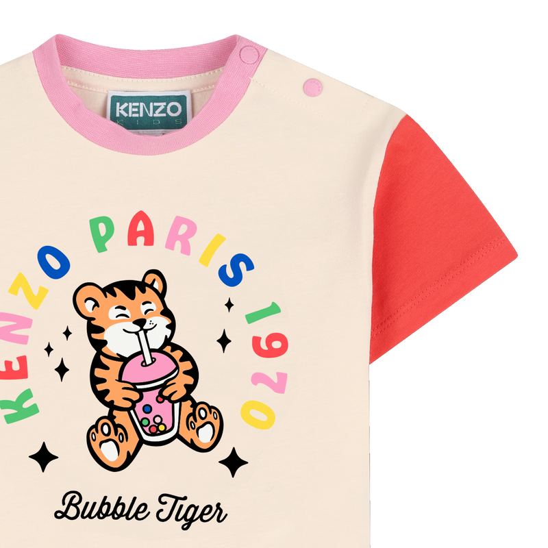 SHINY PRINT T-SHIRT KENZO KIDS 
                        GIRL