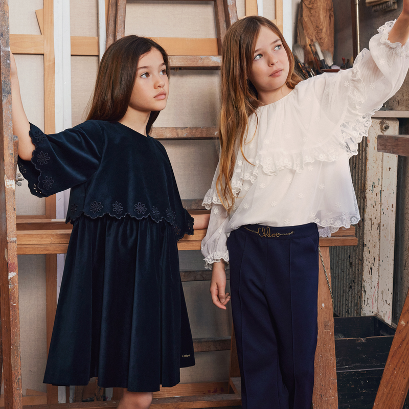 Blouse with ruffles and embroidery CHLOE 
                        GIRL