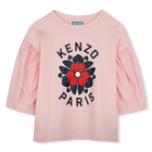 Bi-material T-shirt with print KENZO KIDS 
                    GIRL