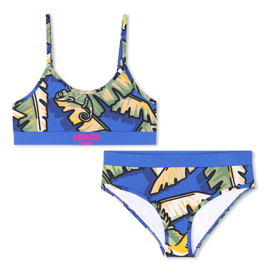 Palm-print two-piece swimsuit KENZO KIDS GIRL