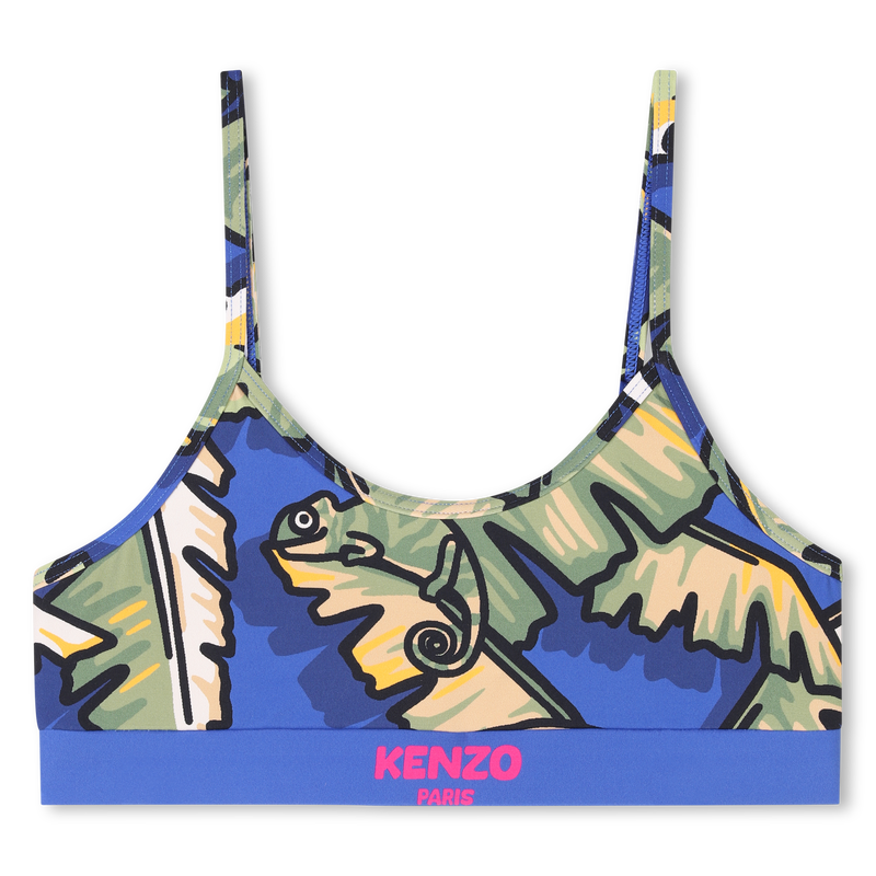 Palm-print two-piece swimsuit KENZO KIDS 
                    GIRL