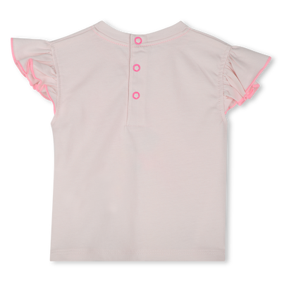 Cotton press-stud T-shirt BILLIEBLUSH GIRL
