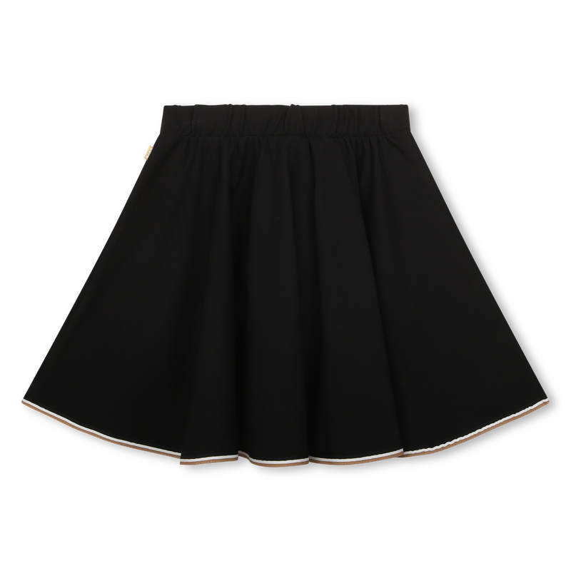 Skater skirt with striped trim