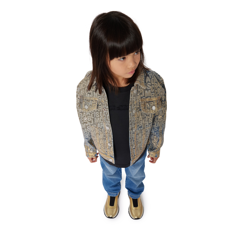 Gold-Tone Fabric Sneakers MARC JACOBS 
                    GIRL