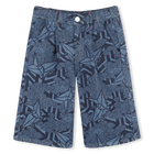 Printed denim Bermuda shorts KENZO KIDS 
                    BOY