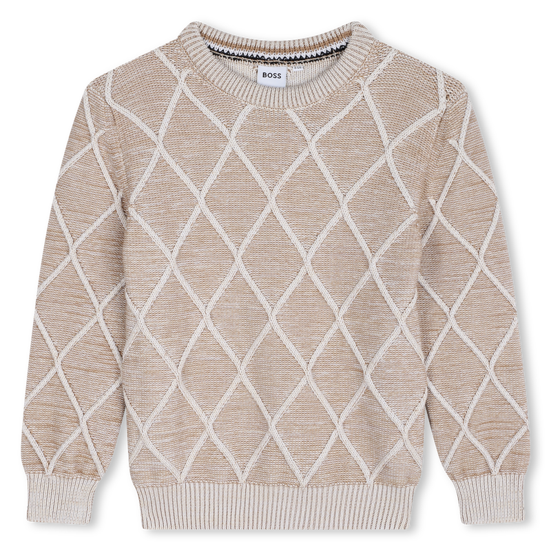 Round-Neck Cotton Sweater BOSS 
                    BOY