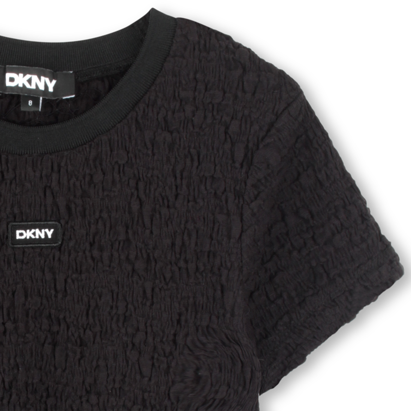 Short-sleeved waffled T-shirt DKNY 
                    GIRL