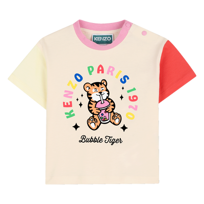 SHINY PRINT T-SHIRT KENZO KIDS GIRL