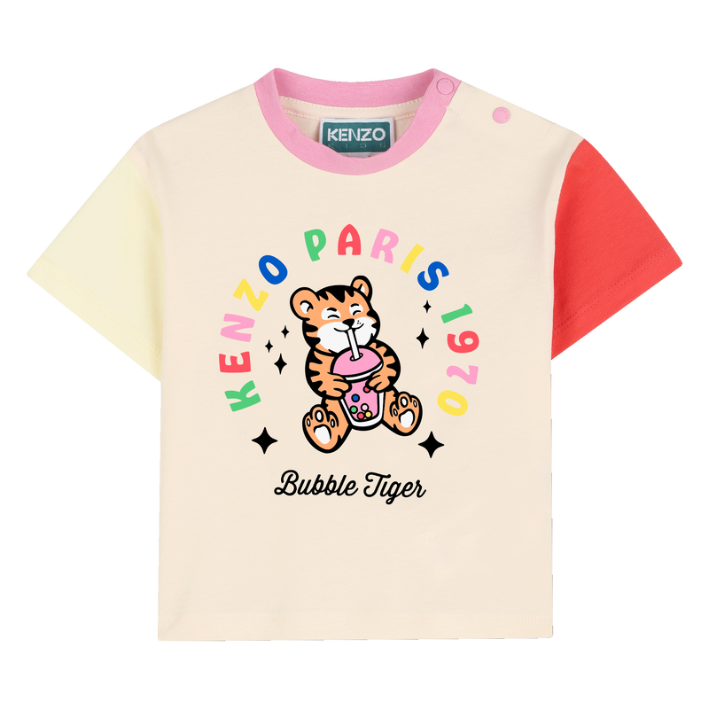 SHINY PRINT T-SHIRT KENZO KIDS 
                        GIRL