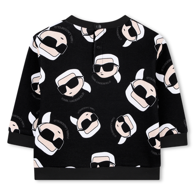 Brushed fleece sweatshirt KARL LAGERFELD KIDS BOY