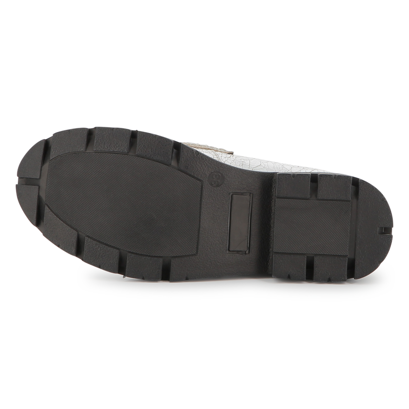 Metallic cowhide leather loafers DKNY 
                        GIRL