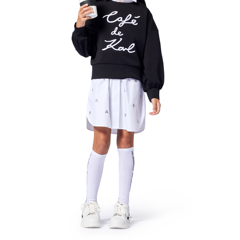 Embroidered sweatshirt KARL LAGERFELD KIDS 
                        GIRL
