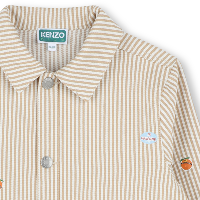Striped cotton twill jacket KENZO KIDS 
                    UNISEX