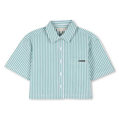 Striped Short-Sleeved Shirt MICHAEL KORS GIRL