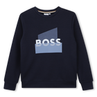 Fleece Sweatshirt, NAVY, hi-res