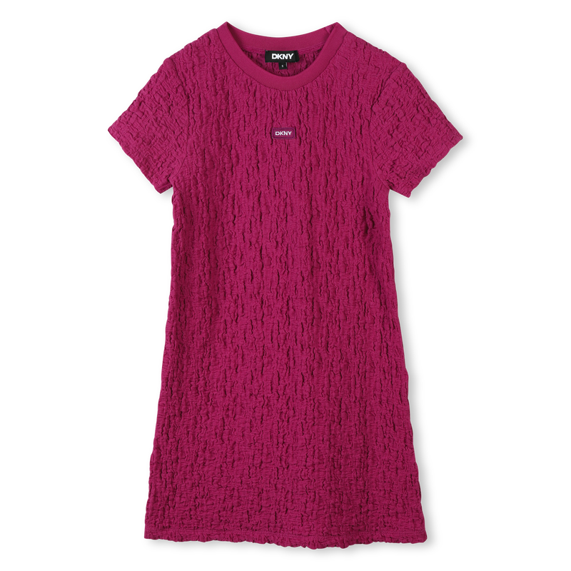 Short-sleeved waffled dress DKNY 
                        GIRL