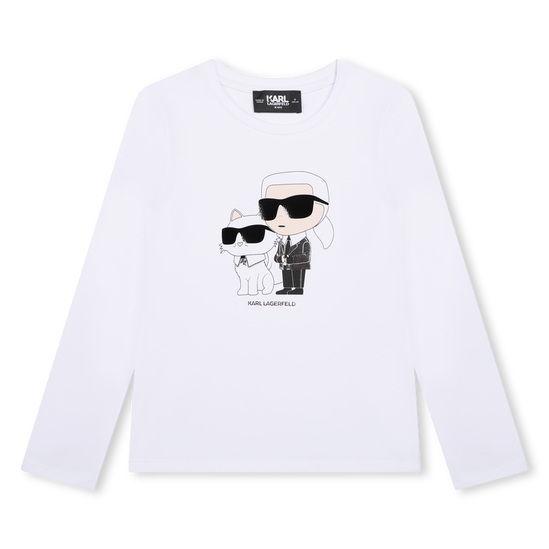 Karl-And-Choupette Graphic Tee KARL LAGERFELD KIDS 
                        GIRL