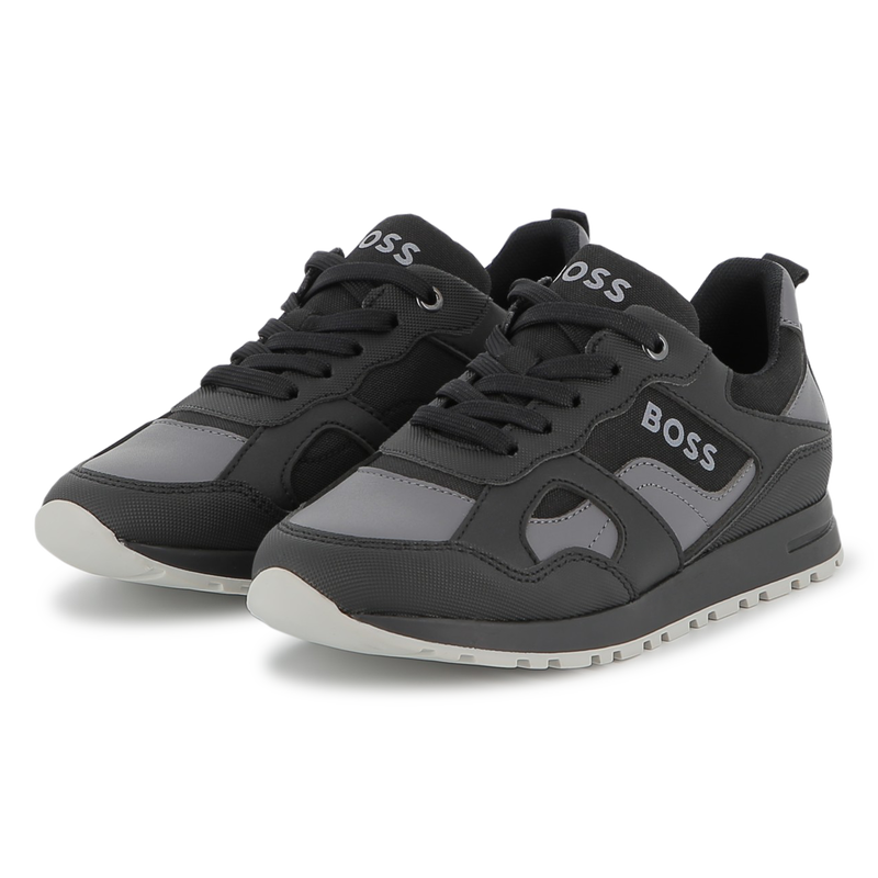 Faux and canvas sneakers BOSS 
                    BOY
