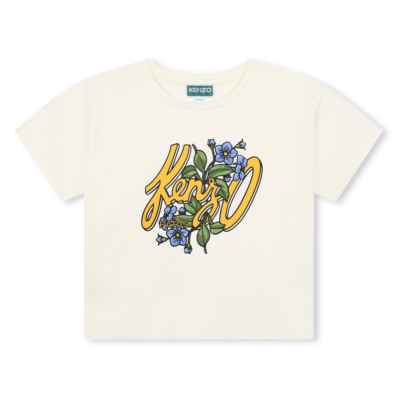 Short-Sleeved Cotton T-Shirt KENZO KIDS 
                    GIRL