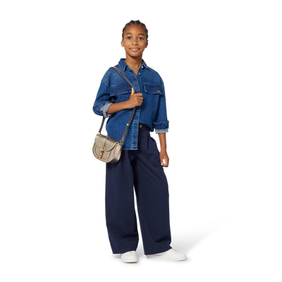 Wide leg twill trousers MICHAEL KORS GIRL