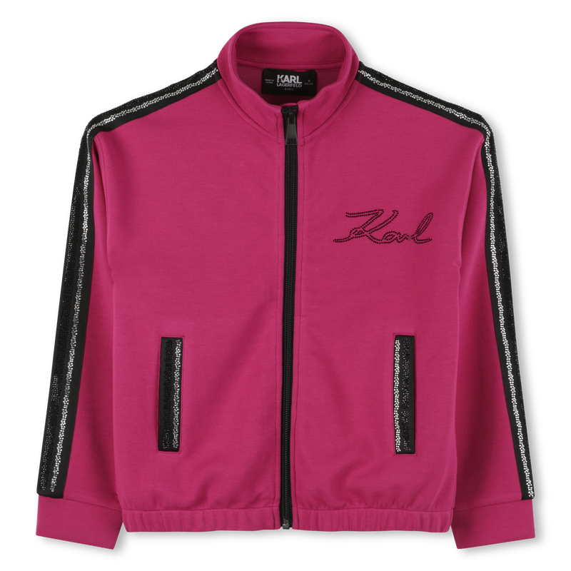 Double jersey cardigan KARL LAGERFELD KIDS 
                    GIRL