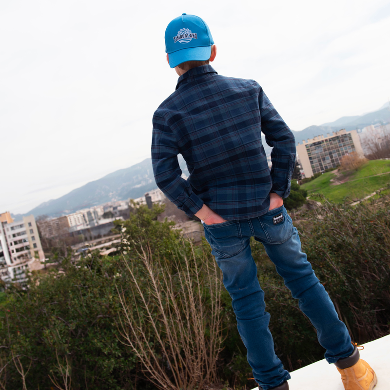 TIMBERLAND Checked Cotton Shirt Jacket