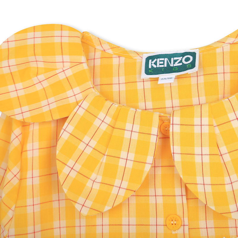 Petal-collar cotton blouse KENZO KIDS 
                    GIRL
