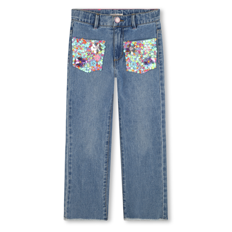 Cotton Sequined Jeans BILLIEBLUSH 
                        GIRL