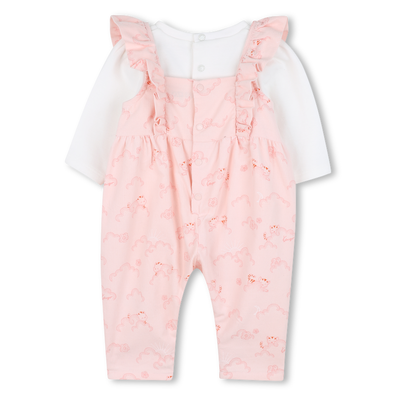T-shirt + overalls set KENZO KIDS 
                        GIRL