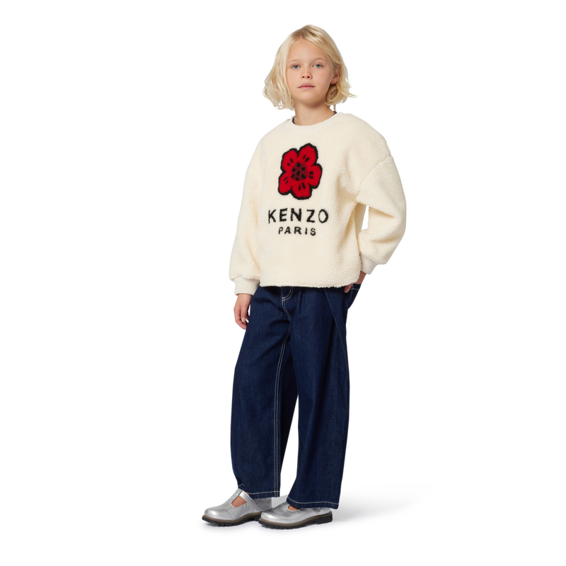 Fluffy fleece sweatshirt KENZO KIDS 
                        GIRL