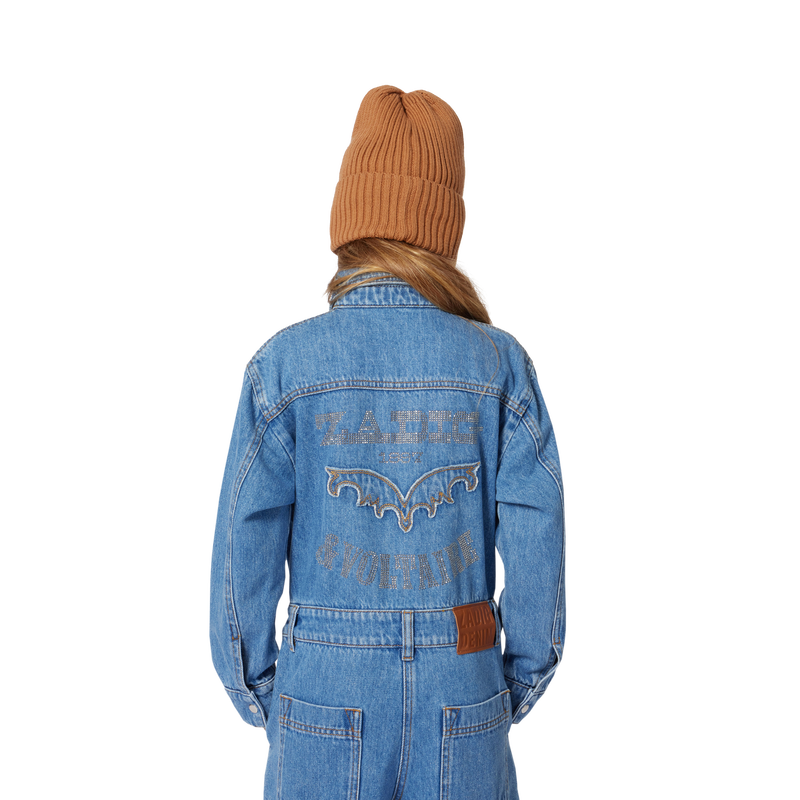 Denim jumpsuit with shirt collar ZADIG & VOLTAIRE 
                        GIRL