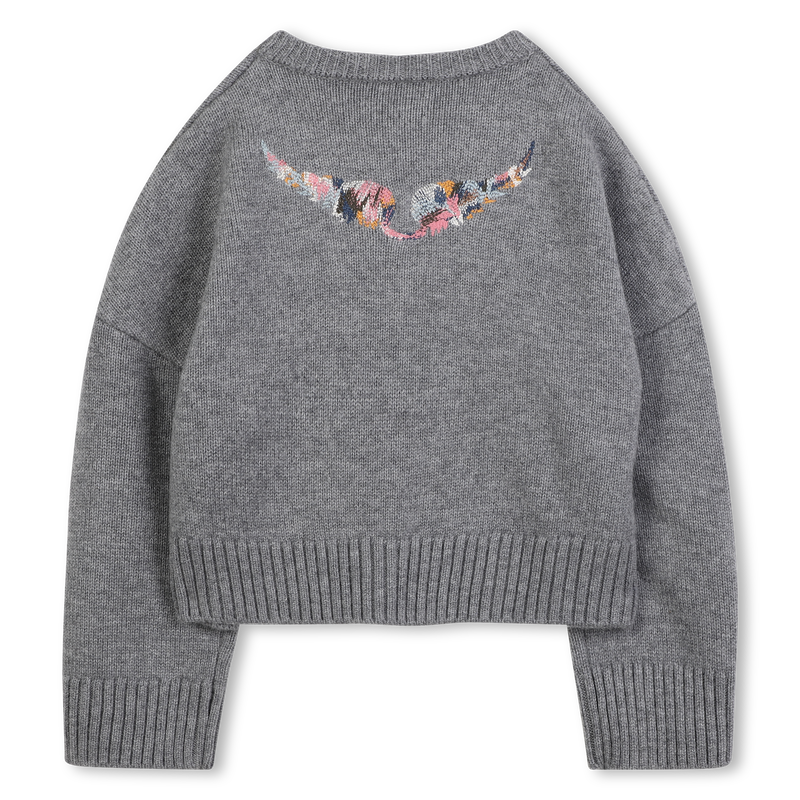 Embroidered wings knitted cardigan ZADIG & VOLTAIRE 
                        GIRL