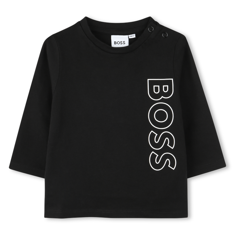 Cotton Long-Sleeve BOSS 
                        BOY