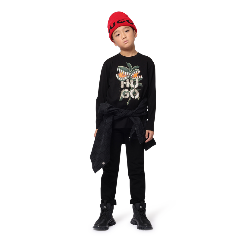Cotton-Rich Slim-Fit Jeans HUGO 
                    BOY