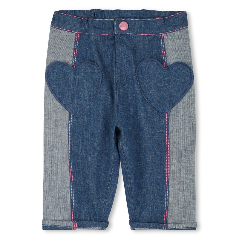 Cotton two-tone jeans BILLIEBLUSH 
                        GIRL