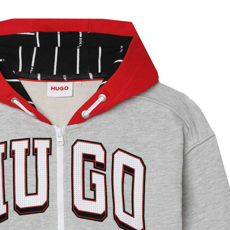 Hooded zip-up sweatshirt HUGO 
                    BOY
