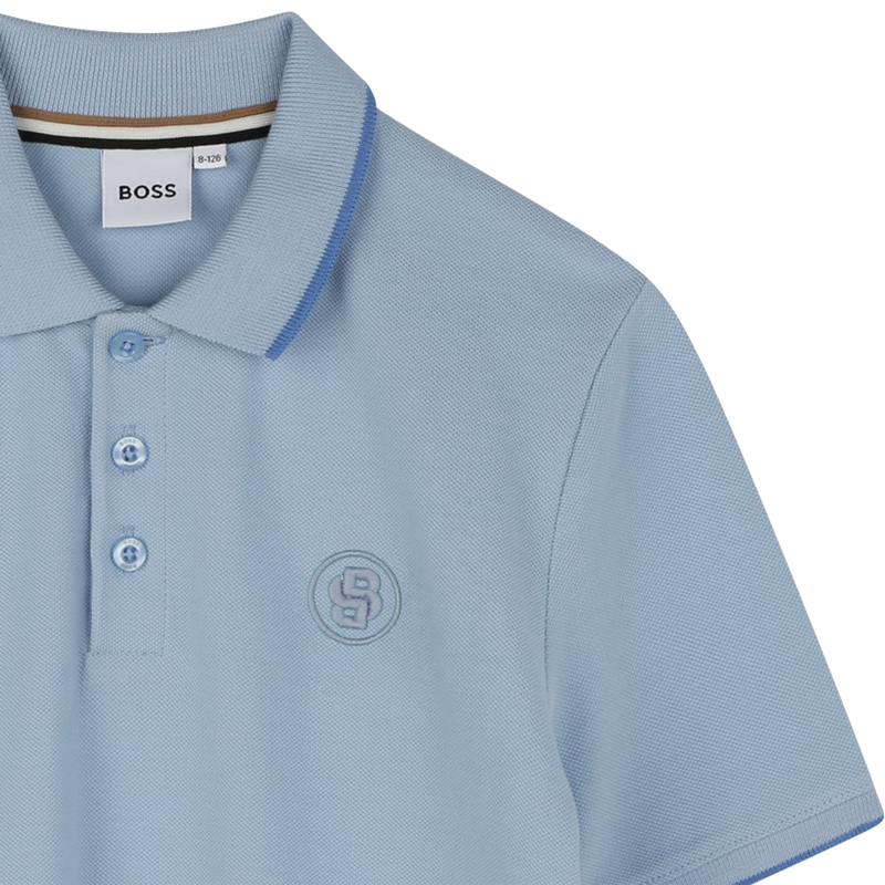 Straight cotton polo shirt BOSS 
                        BOY