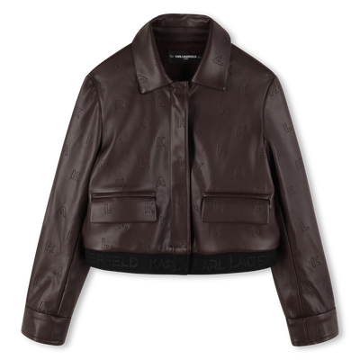 Jacket with zip closure KARL LAGERFELD KIDS GIRL