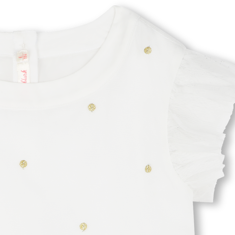 Blouse with tulle and sequins BILLIEBLUSH 
                    GIRL