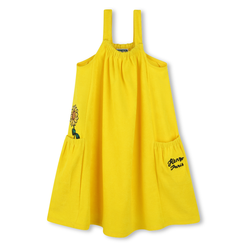 Fleece dress with embroideries KENZO KIDS 
                        GIRL