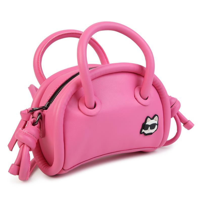 Zip-Up Coated Fabric Handbag KARL LAGERFELD KIDS 
                    GIRL