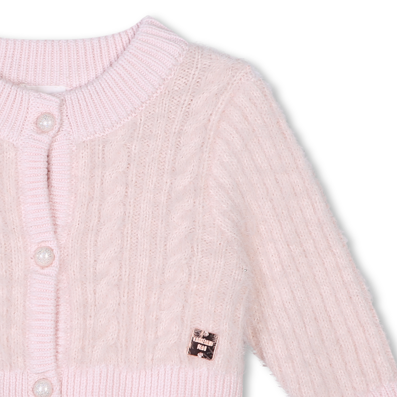 Decorative Knitted Cardigan CARREMENT BEAU 
                        GIRL