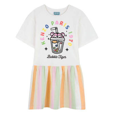 Shiny Print Dress KENZO KIDS GIRL