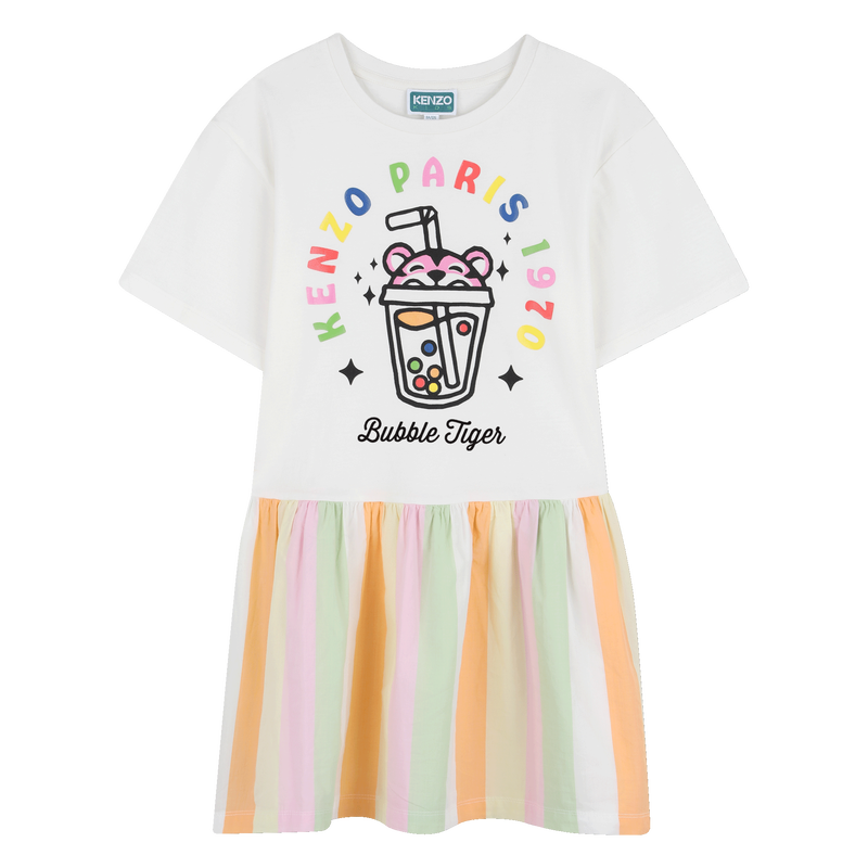 Shiny Print Dress KENZO KIDS 
                        GIRL
