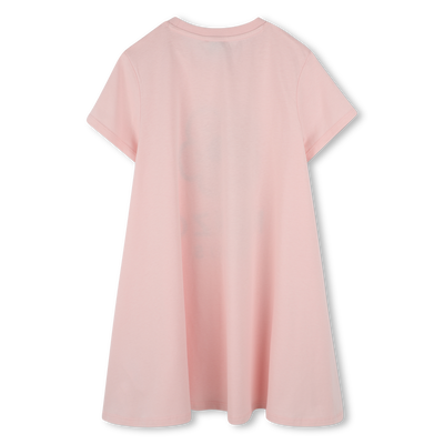 Loose dress with logo print KENZO KIDS GIRL