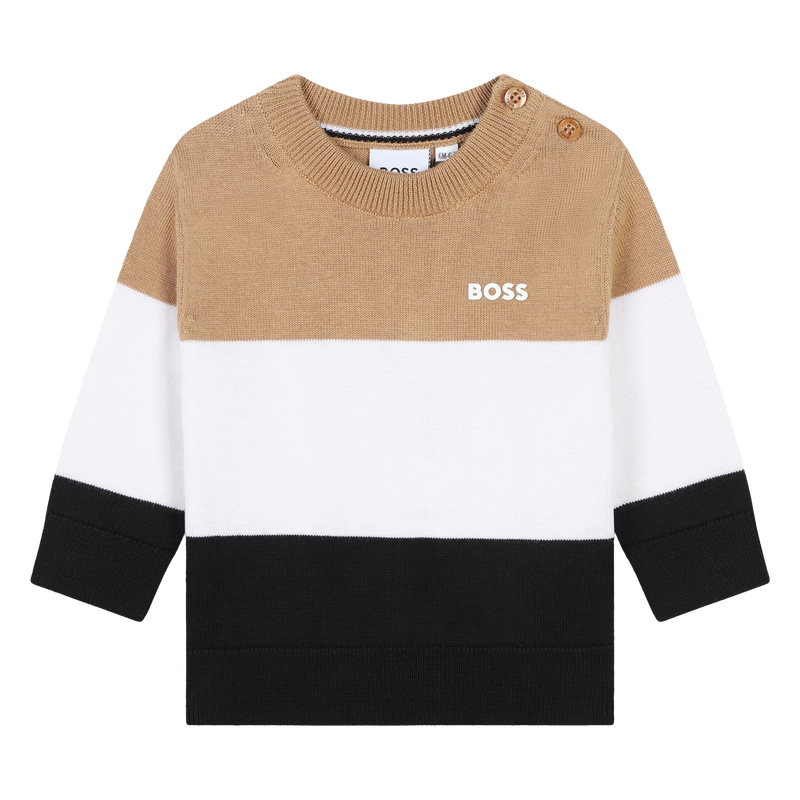 Striped Cotton Sweater BOSS 
                    BOY